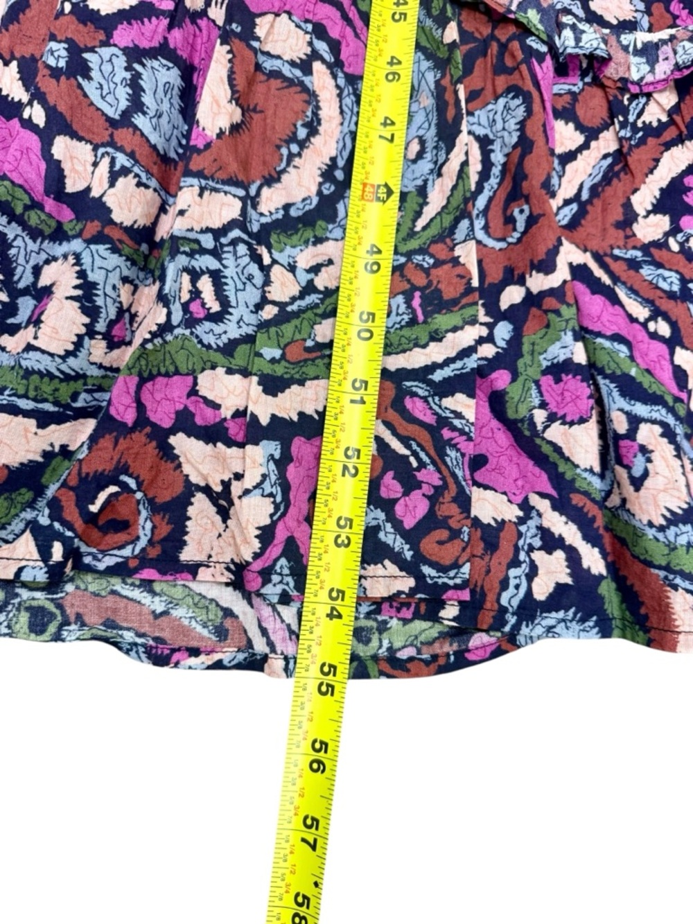Cleobella Paisley Maxi‎ Dress with Navy Yoke - Picture 7 of 8